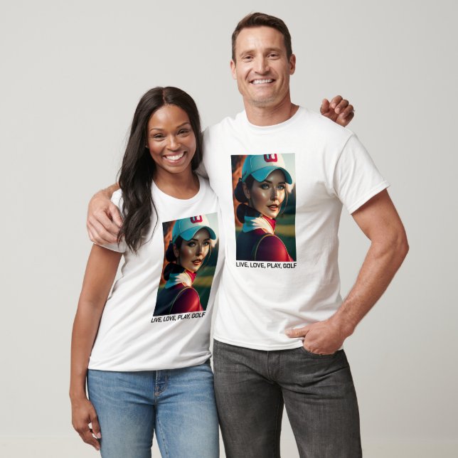 Levande, Kärlek, Play Golf - Unisex T-shirt (Unisex)