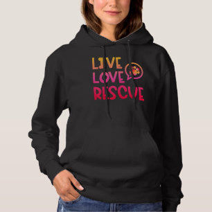 Levande Kärlek Rädding Vattenfärg Hund Djurskydd i T Shirt