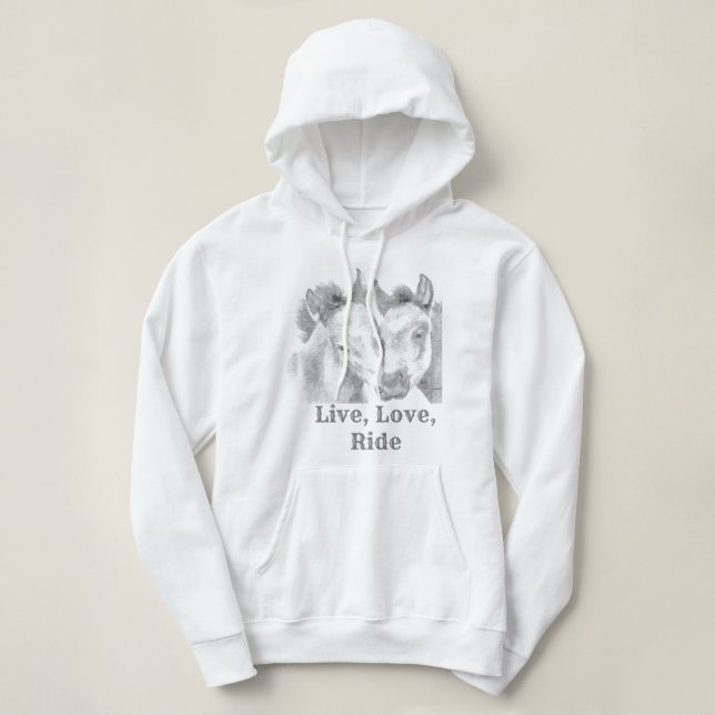 Levande, Kärlek, Ride Horse T Shirt (Design framsida)