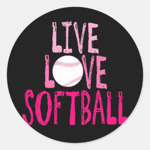 Levande kärlek, softball runt klistermärke