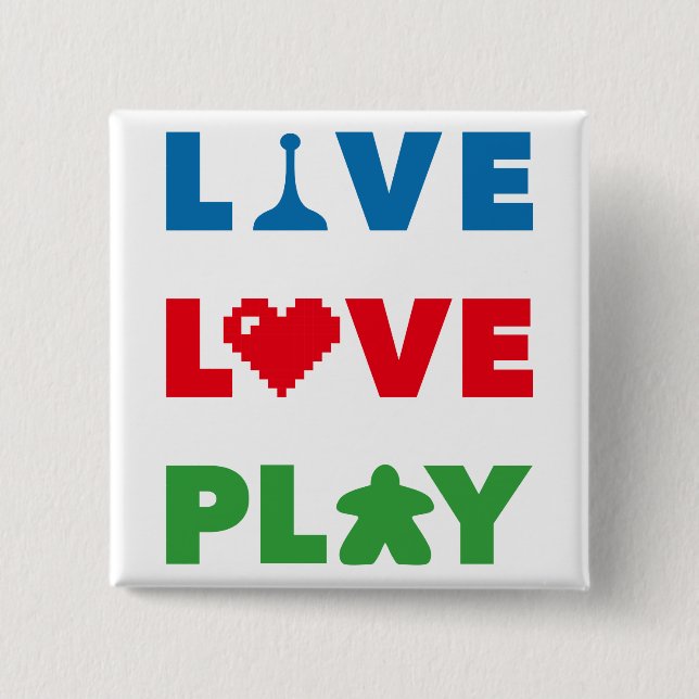 Levande, Kärlek, Spela upp färgknapp Knapp (Framsida)