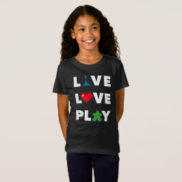 Levande, Kärlek, Spela upp vit textskiva T Shirt