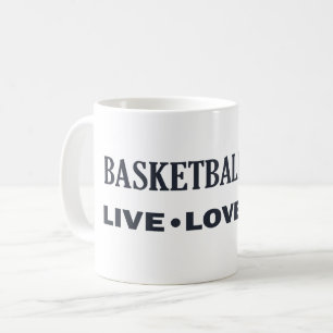 Levande kärlek spelar basketbollens liv kaffemugg