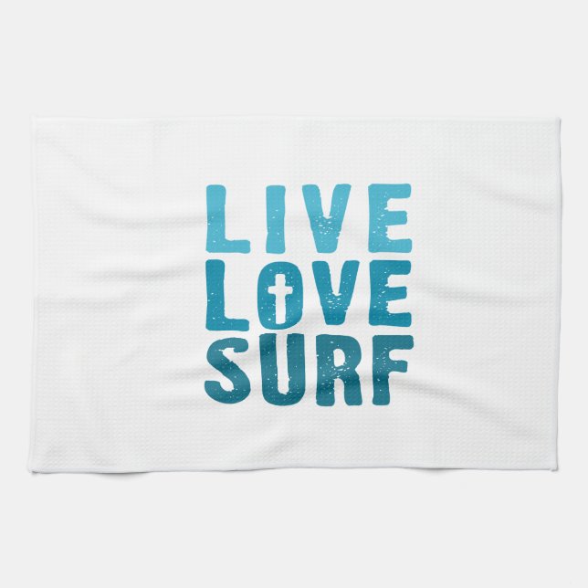 levande-kärlek-surfa kökshandduk (Horisontell)