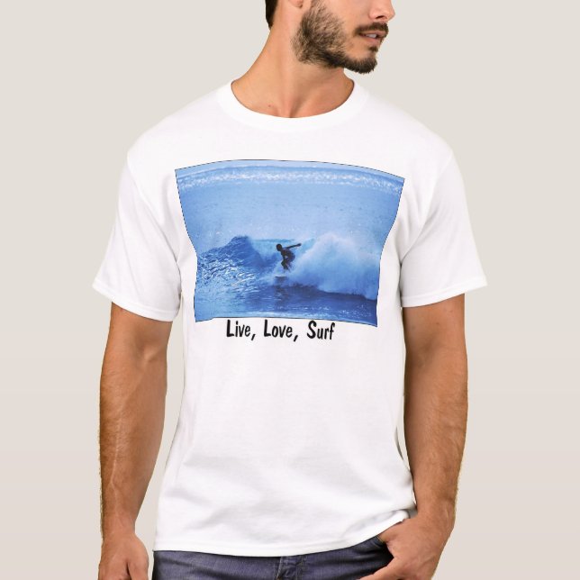 Levande kärlek, surfa tee shirt (Framsida)