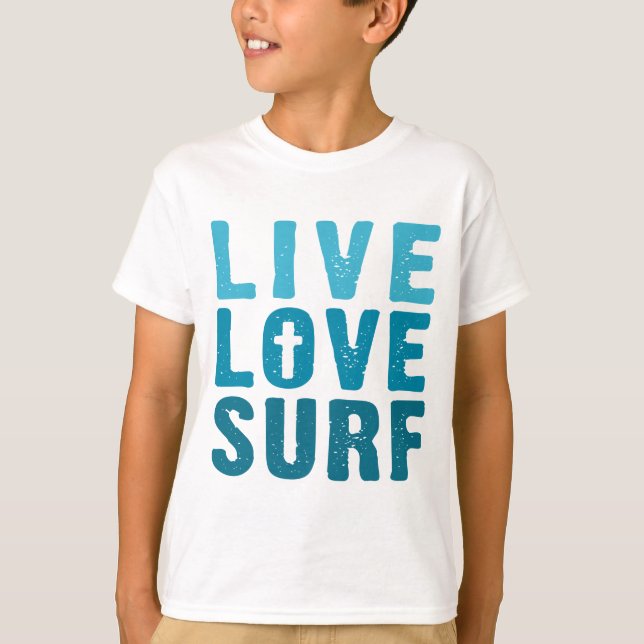 levande-kärlek-surfa tee shirt (Framsida)