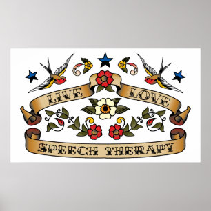 Levande Kärlek Tal-terapi Poster