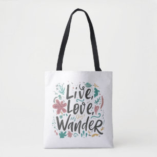 Levande, Kärlek, Wander - Shoulder Tote Tygkasse
