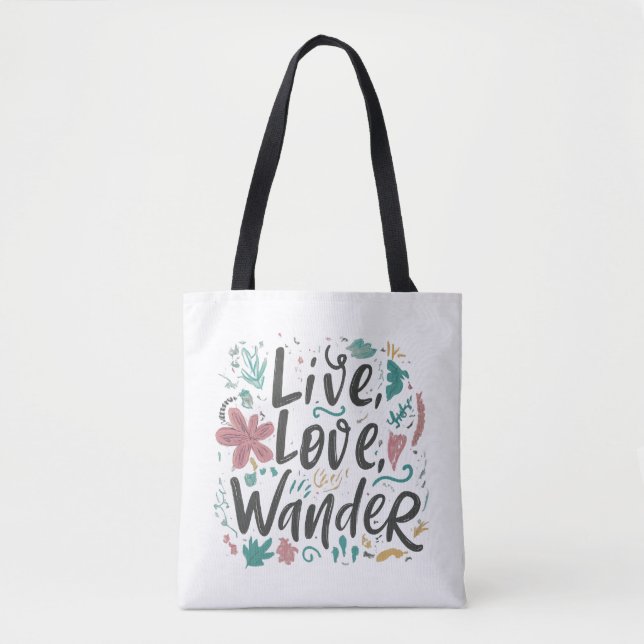 Levande, Kärlek, Wander - Shoulder Tote Tygkasse (Framsida)