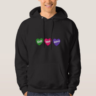 levande kärlekdans sweatshirt med luva