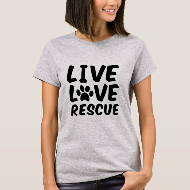 Levande kärlekräddinghund t shirt (Framsida)
