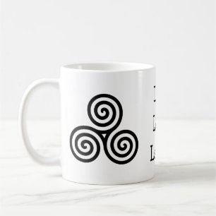 Levande kärlekskratt för trefaldig spiral kaffemugg