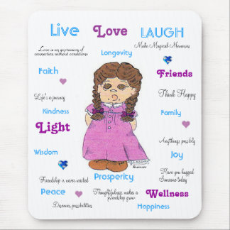 Levande kärlekskratt musmatta