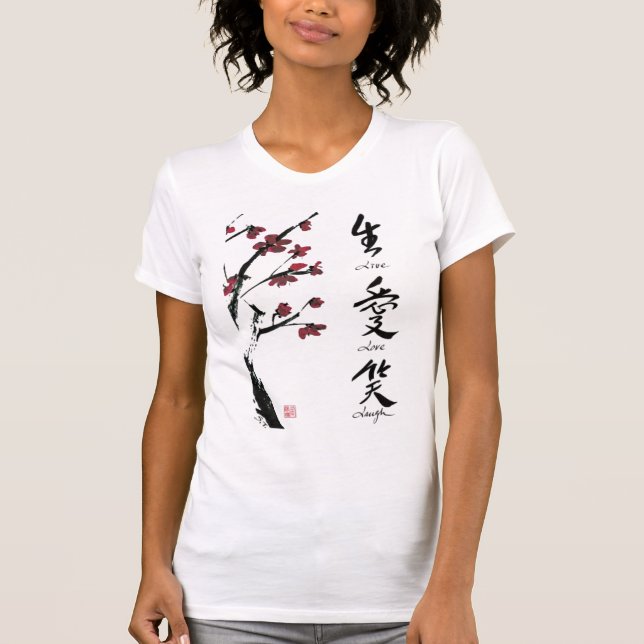 Levande kärlekskrattT-tröja T-shirt (Framsida)