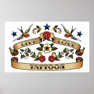 Levande kärlektatueringar poster