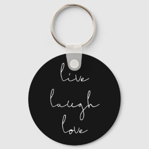 Levande keychain för skrattkärleksvart nyckelring