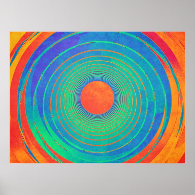 Levande koncentriska cirklar poster (Framsidan)
