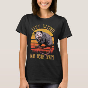 Levande Konstig Fake Death Opossum Ugly Cat Possum T Shirt