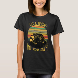 Levande Konstig Fånga din död Opossum fuktig katte T Shirt