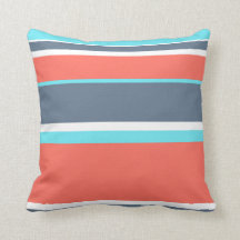 Levande korall, blått och grått rand