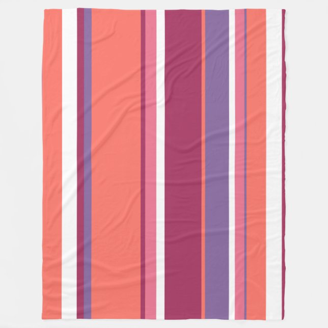 Levande korall, röd och violett fleecefilt (Framsidan)