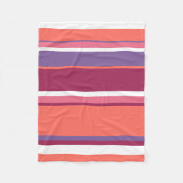 Levande korall, röd och violett fleecefilt