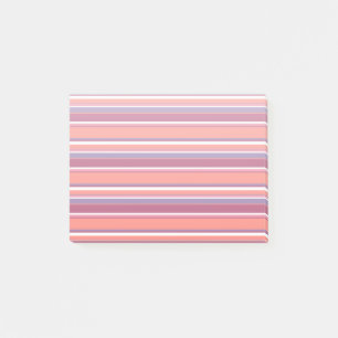 Levande korall, röd och violett rand post-it block
