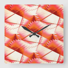 Levande korallsågar eller zig zag under sol fyrkantig klocka