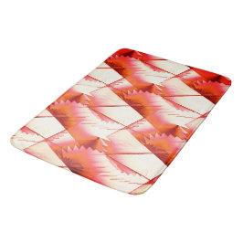 Levande korallzigzag eller digitala sågar i sol badrumsmatta