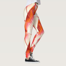 Levande korallzigzag eller digitala sågar under so leggings