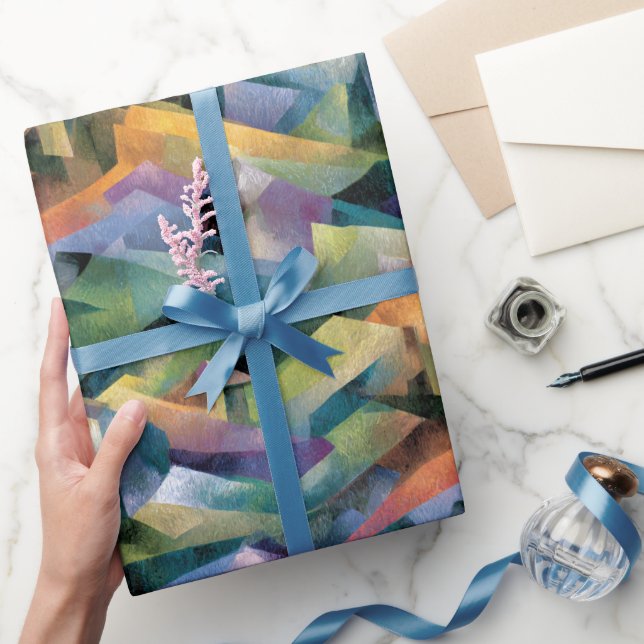 Levande kubistiska kullar | Geometrisk fasettkonst Presentpapper (Gifting)