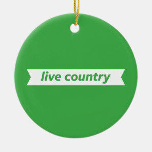 Levande land julgransprydnad keramik