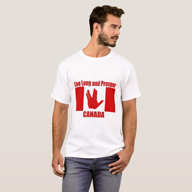 Levande lång Kanada t-skjorta Tee Shirt (Hel framsida)