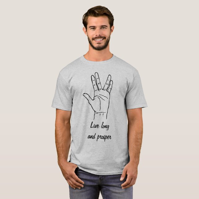 Levande långa och blomstrar tee shirt (Hel framsida)