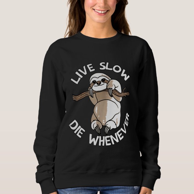 Levande långsamt om Sloth Skirt Gift Manar T Shirt (Framsida)