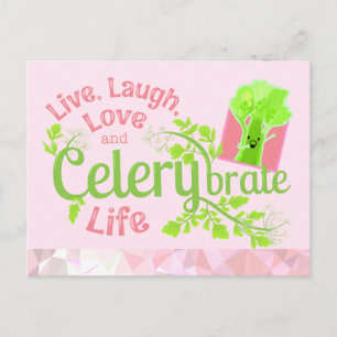 Levande, Laugh, Kärlek och Celerybrate Life Vykort