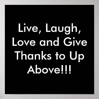 Levande, Laugh, Kärlek Poster