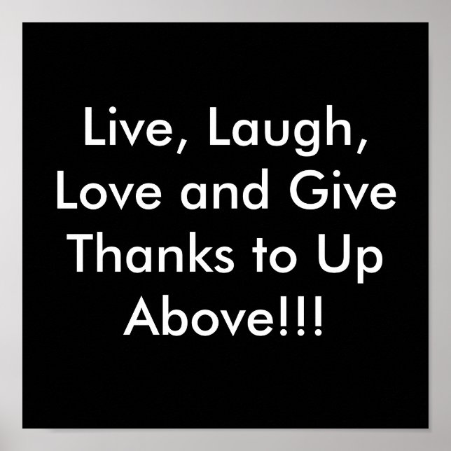 Levande, Laugh, Kärlek Poster (Framsidan)