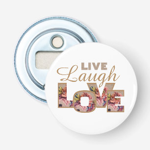 Levande, Laugh, Kärlek Rustic Blommigt Brev Flasköppnare