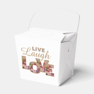 Levande, Laugh, Kärlek Rustic Blommigt Brev Presentaskar