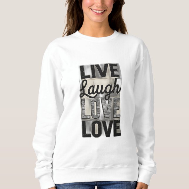 Levande/Laugh/Kärlek T Shirt (Framsida)