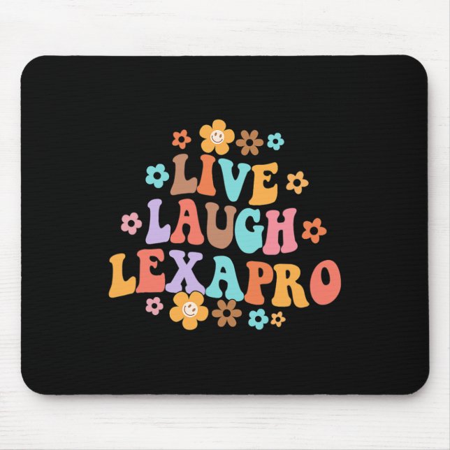 Levande Laugh Lexapro Groovy Mental Health Therapi Musmatta (Framsidan)