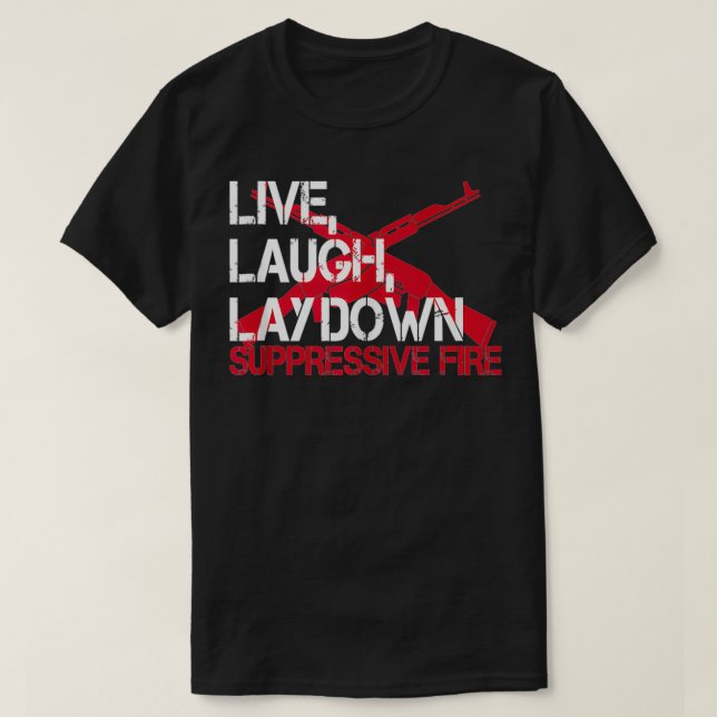 Levande Laugh Ljugit Höger för undertryckande bran T Shirt (Design framsida)