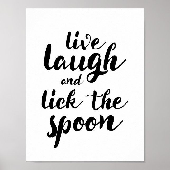 Levande Laugh och Slicka Spoon Poster (Framsidan)