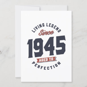 Levande Legend Sedan 1945 Födelsedagspresent Inbjudningar