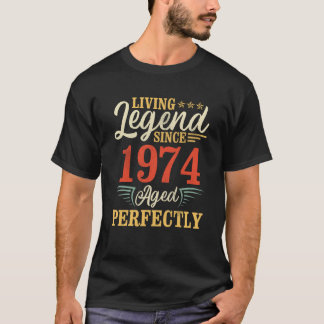 Levande Legend Sedan 1974 Åldrande Perfekt 50 År M T Shirt