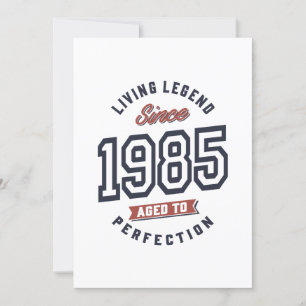 Levande Legend Sedan 1985 Födelsedagspresent Inbjudningar