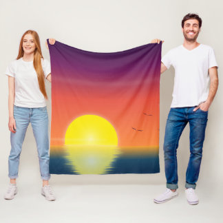 Levande LGBTQ Pride Flag Solnedgång Fleecefilt