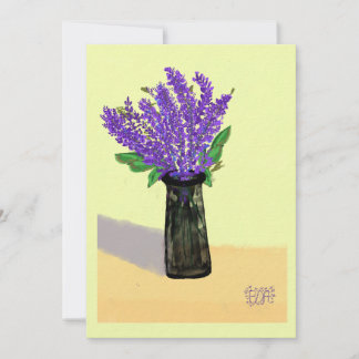 Levande lila blommor, naturinspirerad inbjudningar