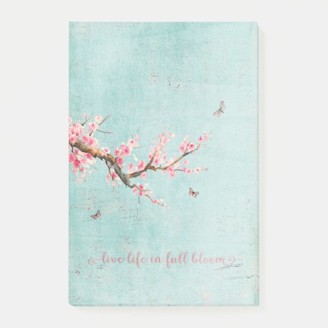 Levande liv i fullt-blomman post-it block (Framsida)